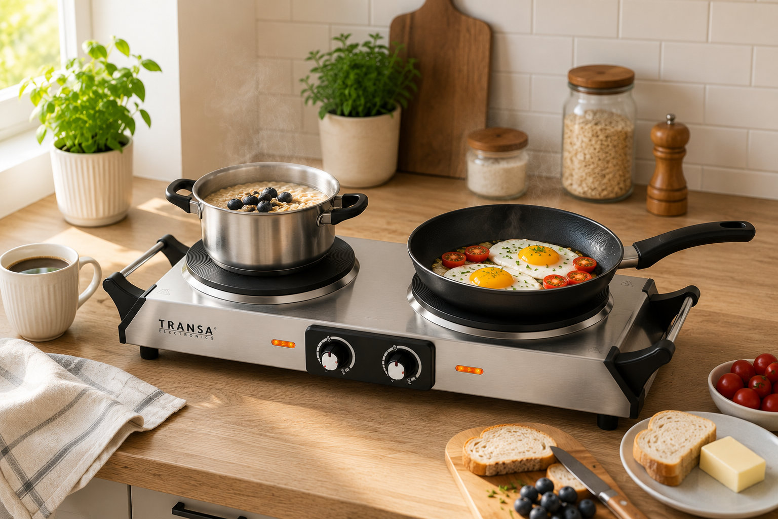 Dwie płyty żeliwne 15,5 i 18,8 cm w kuchence DoubleStove Iron